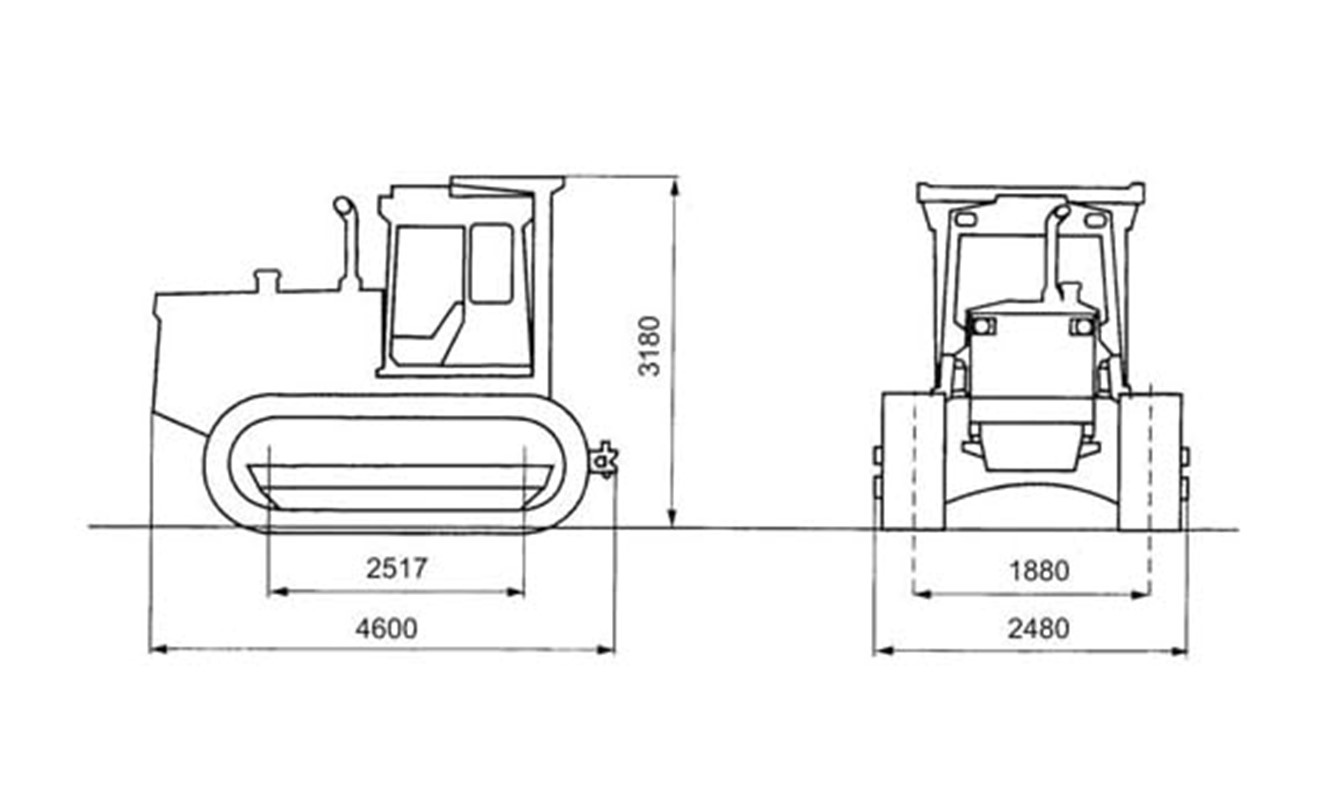 Бульдозер т 170 чертежи